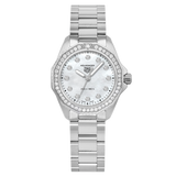 Buy Shop Tag Heuer Aquaracer Professional 200 Quartz Diamond Mother of Pearl Dial Silver Steel Strap Watch for Women - WBP1417.BA0622 USA Online
