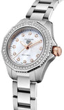 Buy Shop Tag Heuer Aquaracer Professional 200 Quartz Diamonds Mother of Pearl Dial Silver Steel Strap Watch for Women - WBP1451.BA0622 USA Online