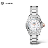 Buy Shop Tag Heuer Aquaracer Professional 200 Quartz Diamonds Mother of Pearl Dial Silver Steel Strap Watch for Women - WBP1451.BA0622 USA Online