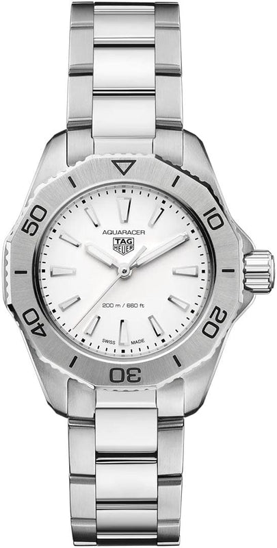 Buy Shop Tag Heuer Aquaracer Professional 200 Quartz White Dial Silver Steel Strap Watch for Women - WBP1411.BA0622 USA Online