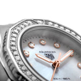 Buy Shop Tag Heuer Aquaracer Professional 200 Quartz Diamonds Mother of Pearl Dial Silver Steel Strap Watch for Women - WBP1451.BA0622 USA Online
