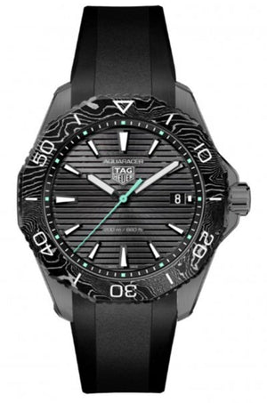 Buy Shop Tag Heuer Aquaracer Professional 200 Solargraph Quartz Black Dial Black Rubber Strap Watch for Men - WBP1112.FT6199 USA Online