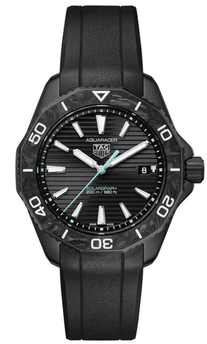 Buy Shop Tag Heuer Aquaracer Professional 200 Solargraph Quartz Black Dial Black Rubber Strap Watch for Men - WBP1112.FT6199 USA Online