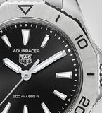 Buy Shop Tag Heuer Aquaracer Professional 200 Quartz Black Dial Silver Steel Strap Watch for Women - WBP1410.BA0622 USA Online