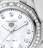 Buy Shop Tag Heuer Aquaracer Professional 200 Quartz Diamond Mother of Pearl Dial Silver Steel Strap Watch for Women - WBP1417.BA0622 USA Online