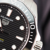 Buy Shop Tag Heuer Aquaracer Professional 300 Automatic Black Dial Silver Steel Strap Watch for Men - WBP201A.BA0632 USA Online