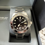 Tag Heuer Aquaracer Professional 300 Automatic Black Dial Silver Steel Strap Watch for Men - WBP201A.BA0632