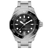 Buy Shop Tag Heuer Aquaracer Professional 300 Automatic Black Dial Silver Steel Strap Watch for Women - WBP231D.BA0626 USA Online