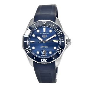 Buy Shop Tag Heuer Aquaracer Professional 300 Automatic Blue Dial Blue Rubber Strap Watch for Men - WBP201B.FT6198 USA Online
