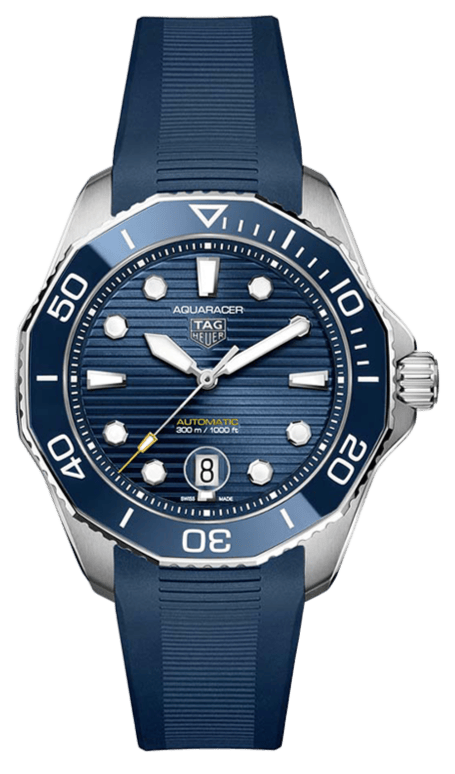 Buy Shop Tag Heuer Aquaracer Professional 300 Automatic Blue Dial Blue Rubber Strap Watch for Men - WBP201B.FT6198 USA Online