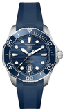 Buy Shop Tag Heuer Aquaracer Professional 300 Automatic Blue Dial Blue Rubber Strap Watch for Men - WBP201B.FT6198 USA Online