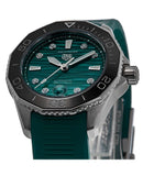 Buy Shop Tag Heuer Aquaracer Professional 300 Automatic Diamonds Green Dial Green Rubber Strap Watch for Women - WBP231G.FT6226 USA Online