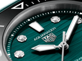 Buy Shop Tag Heuer Aquaracer Professional 300 Automatic Diamonds Green Dial Green Rubber Strap Watch for Women - WBP231G.FT6226 USA Online