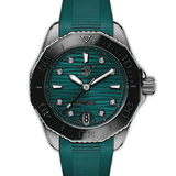 Buy Shop Tag Heuer Aquaracer Professional 300 Automatic Diamonds Green Dial Green Rubber Strap Watch for Women - WBP231G.FT6226 USA Online
