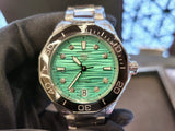 Buy Shop Tag Heuer Aquaracer Professional 300 Automatic Diamonds Green Dial Silver Steel Strap Watch for Women - WBP231K.BA0618 USA Online