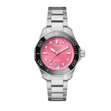Buy Shop Tag Heuer Aquaracer Professional 300 Automatic Diamonds Pink Dial Silver Steel Strap Watch for Women - WBP231J.BA0618 USA Online