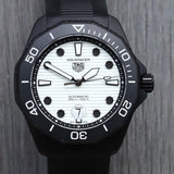 Buy Shop Tag Heuer Aquaracer Professional 300 Automatic White Dial Black Rubber Strap Watch for Men - WBP201D.FT6197 USA Online