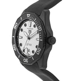 Buy Shop Tag Heuer Aquaracer Professional 300 Automatic White Dial Black Rubber Strap Watch for Men - WBP201D.FT6197 USA Online