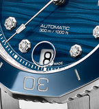 Buy Shop Tag Heuer Aquaracer Professional 300 Automatic Diamonds Blue Dial Silver Steel Strap Watch for Women - WBP231B.BA0618 USA Online