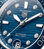 Buy Shop Tag Heuer Aquaracer Professional 300 Automatic Diamonds Blue Dial Silver Steel Strap Watch for Women - WBP231B.BA0618 USA Online