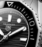 Buy Shop Tag Heuer Aquaracer Professional 300 Automatic Black Dial Silver Steel Strap Watch for Women - WBP231D.BA0626 USA Online
