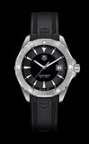 Buy Shop Tag Heuer Aquaracer Quartz Black Dial Black Rubber Strap Watch for Men - WAY1110.FT8021 USA Online
