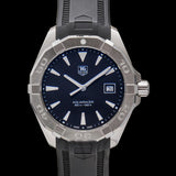 Buy Shop Tag Heuer Aquaracer Quartz Black Dial Black Rubber Strap Watch for Men - WAY1110.FT8021 USA Online