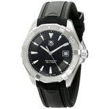 Buy Shop Tag Heuer Aquaracer Quartz Black Dial Black Rubber Strap Watch for Men - WAY1110.FT8021 USA Online