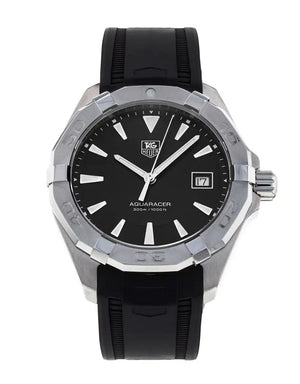 Buy Shop Tag Heuer Aquaracer Quartz Black Dial Black Rubber Strap Watch for Men - WAY1110.FT8021 USA Online