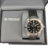 Buy Shop Tag Heuer Aquaracer Quartz Black Dial Black Rubber Strap Watch for Men - WBD1110.FT8021 USA Online