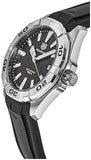 Buy Shop Tag Heuer Aquaracer Quartz Black Dial Black Rubber Strap Watch for Men - WBD1110.FT8021 USA Online
