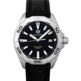 Buy Shop Tag Heuer Aquaracer Quartz Black Dial Black Rubber Strap Watch for Men - WBD1110.FT8021 USA Online