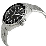 Buy Shop Tag Heuer Aquaracer Quartz Black Dial Silver Steel Strap Watch for Men - WAY101A.BA0746 USA Online