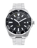 Buy Shop Tag Heuer Aquaracer Quartz Black Dial Silver Steel Strap Watch for Men - WAY101A.BA0746 USA Online
