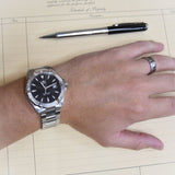 Tag Heuer Aquaracer Quartz Black Dial Silver Steel Strap Watch for Men - WAY1110.BA0928