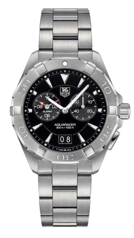 Buy Shop Tag Heuer Aquaracer Quartz Black Dial Silver Steel Strap Watch for Men - WAY111Z.BA0928 USA Online