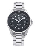 Buy Shop Tag Heuer Aquaracer Quartz Black Dial Silver Steel Strap Watch for Women - WAY131M.BA0748 USA Online