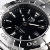 Buy Shop Tag Heuer Aquaracer Quartz Black Dial Silver Steel Strap Watch for Women - WBD1410.BA0741 USA Online