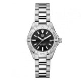 Buy Shop Tag Heuer Aquaracer Quartz Black Dial Silver Steel Strap Watch for Women - WBD1410.BA0741 USA Online