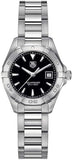 Buy Shop Tag Heuer Aquaracer Quartz Black Dial Silver Steel Strap Watch for Women - WBD1410.BA0741 USA Online
