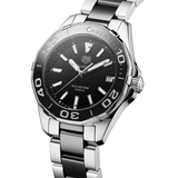 Buy Shop Tag Heuer Aquaracer Quartz Black Dial Two Tone Steel Strap Watch for Men - WAY131A.BA0913 USA Online