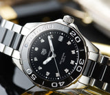Buy Shop Tag Heuer Aquaracer Quartz Black Dial Two Tone Steel Strap Watch for Women - WAY131C.BA0913 USA Online