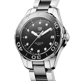 Buy Shop Tag Heuer Aquaracer Quartz Black Dial Two Tone Steel Strap Watch for Women - WAY131C.BA0913 USA Online
