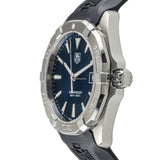 Buy Shop Tag Heuer Aquaracer Quartz Blue Dial Black Rubber Strap Watch for Men - WAY1112.FT8021 USA Online