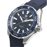 Buy Shop Tag Heuer Aquaracer Quartz Blue Dial Blue Rubber Strap Watch for Men - WAY101C.FC6153 USA Online