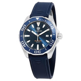 Buy Shop Tag Heuer Aquaracer Quartz Blue Dial Blue Rubber Strap Watch for Men - WAY101C.FC6153 USA Online