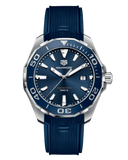 Buy Shop Tag Heuer Aquaracer Quartz Blue Dial Blue Rubber Strap Watch for Men - WAY101C.FC6153 USA Online