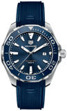 Buy Shop Tag Heuer Aquaracer Quartz Blue Dial Blue Rubber Strap Watch for Men - WAY101C.FC6153 USA Online
