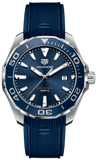 Buy Shop Tag Heuer Aquaracer Quartz Blue Dial Blue Rubber Strap Watch for Men - WAY101C.FT6153 USA Online