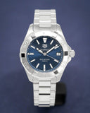 Buy Shop Tag Heuer Aquaracer Quartz Blue Dial Silver Steel Strap Watch for Women - WBD1312.BA0740 USA Online